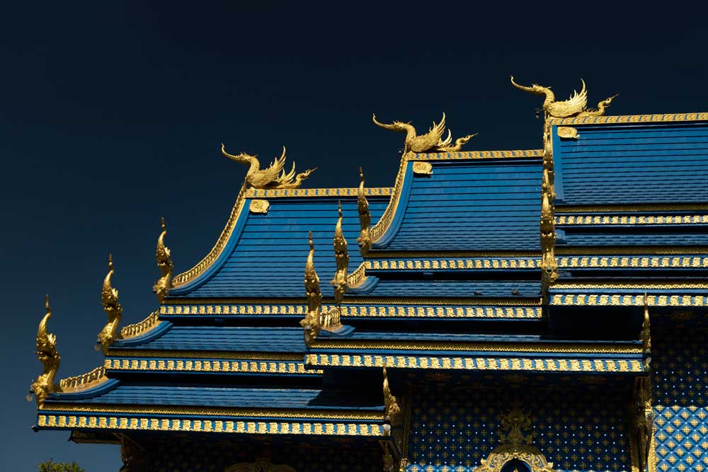 Blue Temple at night