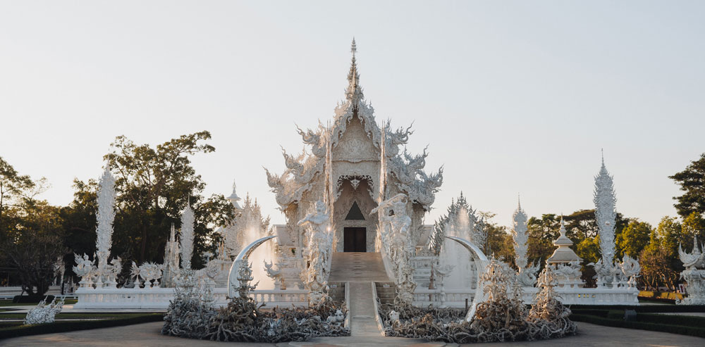 White Temple at night